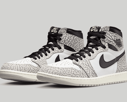 Men's Air Jordan 1 High OG White Cement Shoes
