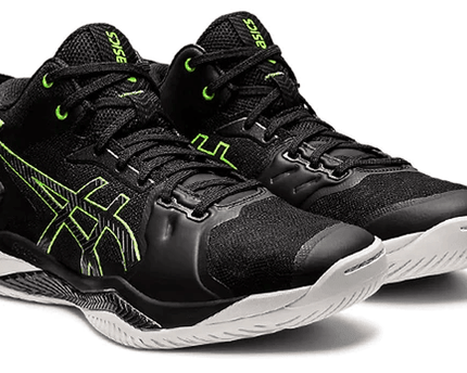 Men's Asics Gel Burst 26 Black Green Gecko Shoes