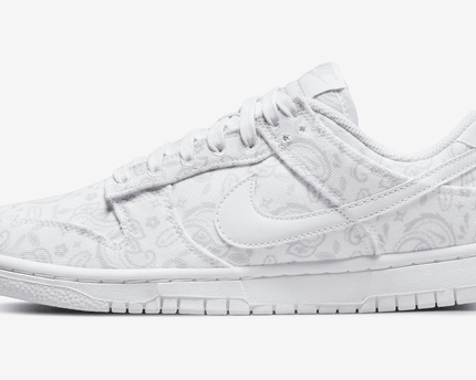 Men's SB Dunk Low White Paisley Shoes