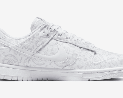 Men's SB Dunk Low White Paisley Shoes