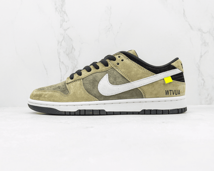 Men's SB Dunk Low WTVUA Green Suede Shoes