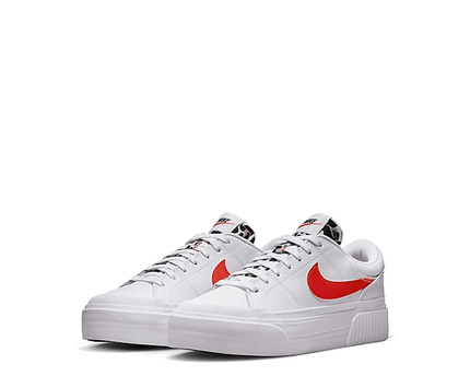Women's Court Legacy Lift White Leopard Shoes
