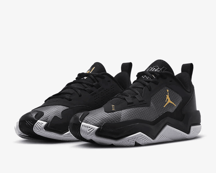 Men's Jordan One Take 4 Black Metallic Gold Shoes