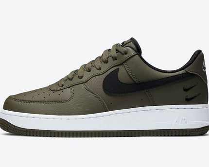Men's Air Force 1 Olive Double Mini Swooshes Shoes