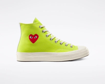 Men's Play Comme Des Garcons X Converse High Top Green Shoes