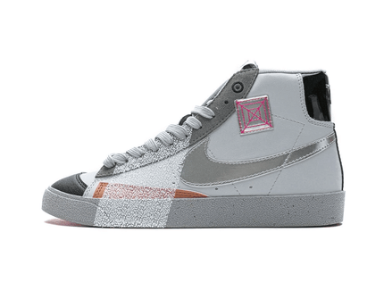 Men's Blazer Mid 77 Vintage White Grey Metallic Silver Shoes