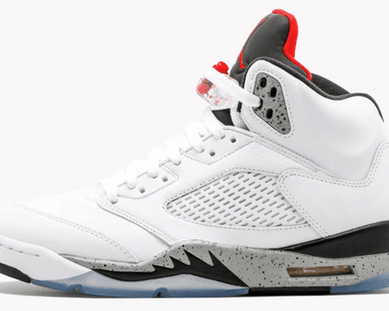 Men's Air Jordan 5 White Cement Shoes