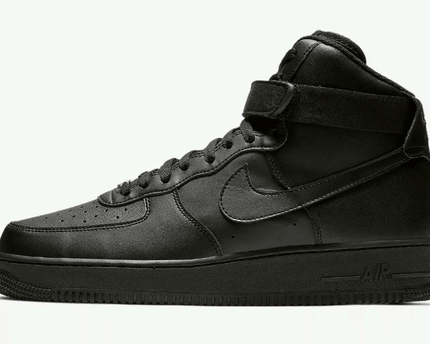 Men's Air Force 1 Mid Triple Black Shoes