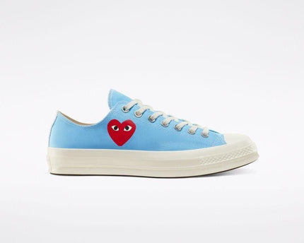 Men's Play Comme Des Garcons X Converse Low Top Blue Shoes