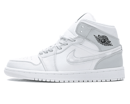 Men's Air Jordan 1 Mid White Camo Shoes