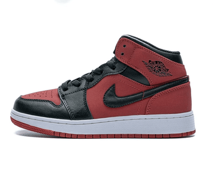 Men's Air Jordan 1 Mid Banned Gym Red Black Shoes