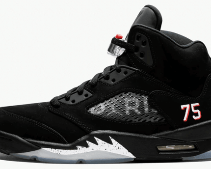 Men's Air Jordan 5 Paris Saint Germain PSG Black Shoes