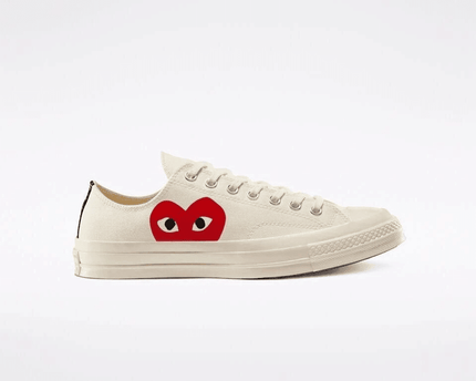 Men's Play Comme Des Garcons X Converse Low Top White Shoes