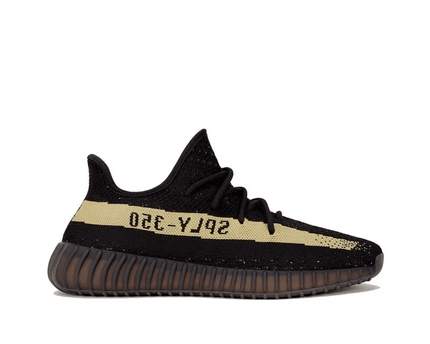 Men's Yeezy Boost 350 V2 Core Black Green Shoes