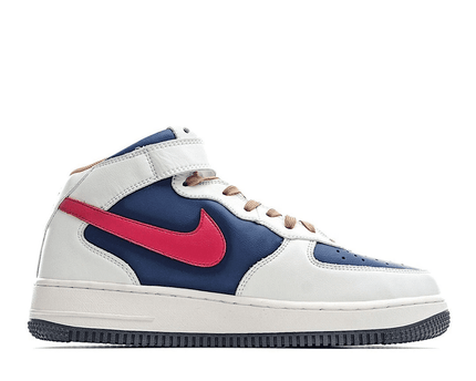 Men's Air Force 1 Mid Beige Dark Blue Shoes