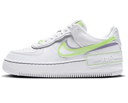 Women's Air Force 1 Shadow White Electric Green Shoes