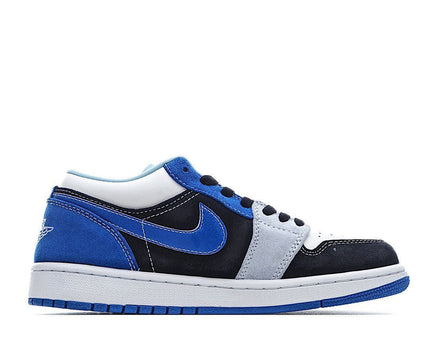 Men's Air Jordan 1 Low Black Blue White Shoes