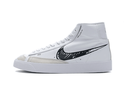 Men's Blazer Mid 77 Black White Line Shoes