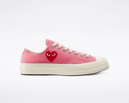Men's Play Comme Des Garcons X Converse Low Top Pink Shoes
