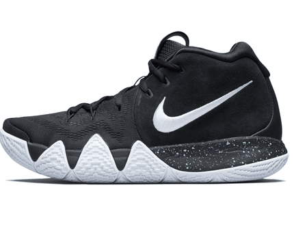 Men's Kyrie 4 Ankle Taker Black White Shoes