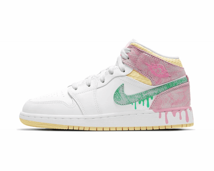 Men's Air Jordan 1 Mid Paint Drip Shoes