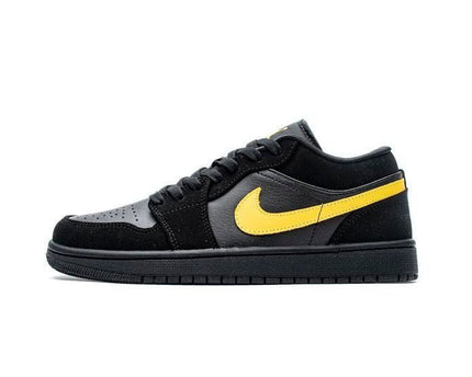 Men's Air Jordan 1 Low Black Gold Shoes