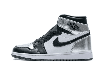 Men's Air Jordan 1 High OG Metallic Silver Shoes