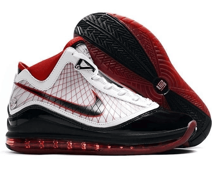 Men's Air Max Lebron 7 VII White Black Red Shoes