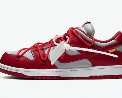 Men's Dunk Low Off White University Red Shoes