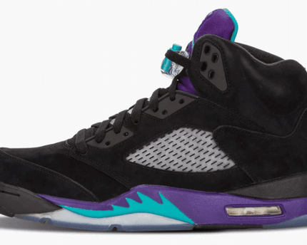 Men's Air Jordan 5 Black Grape Shoes