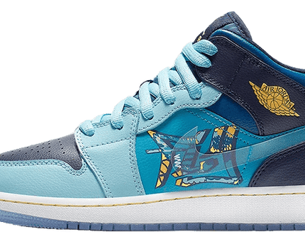 Men's Air Jordan 1 Mid Fly Blue Shoes