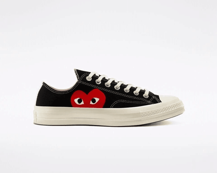 Men's Play Comme Des Garcons X Converse Low Top Black Shoes