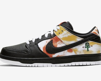 Men's SB Dunk Low Raygun Tie Dye Black Shoes