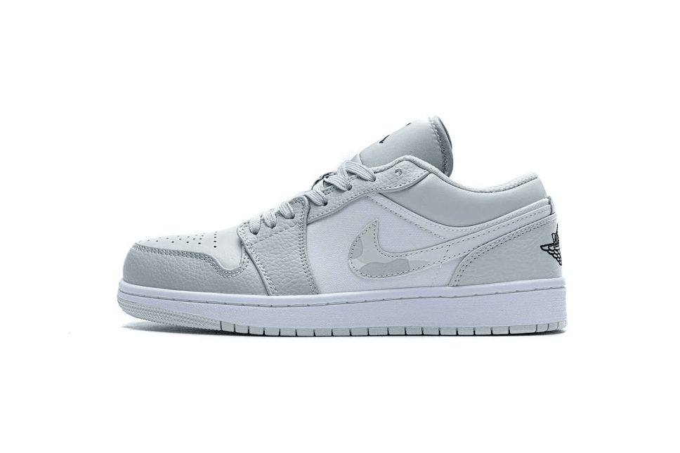 Men's Air Jordan 1 Low White Camo Shoes