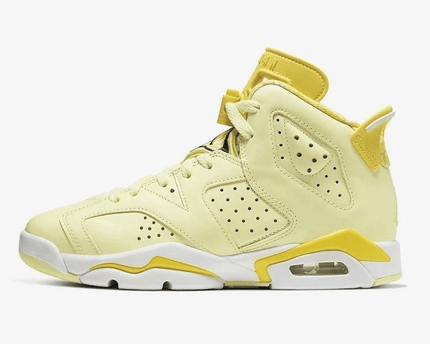Men's Air Jordan 6 Floral Dynamic Yellow Shoes
