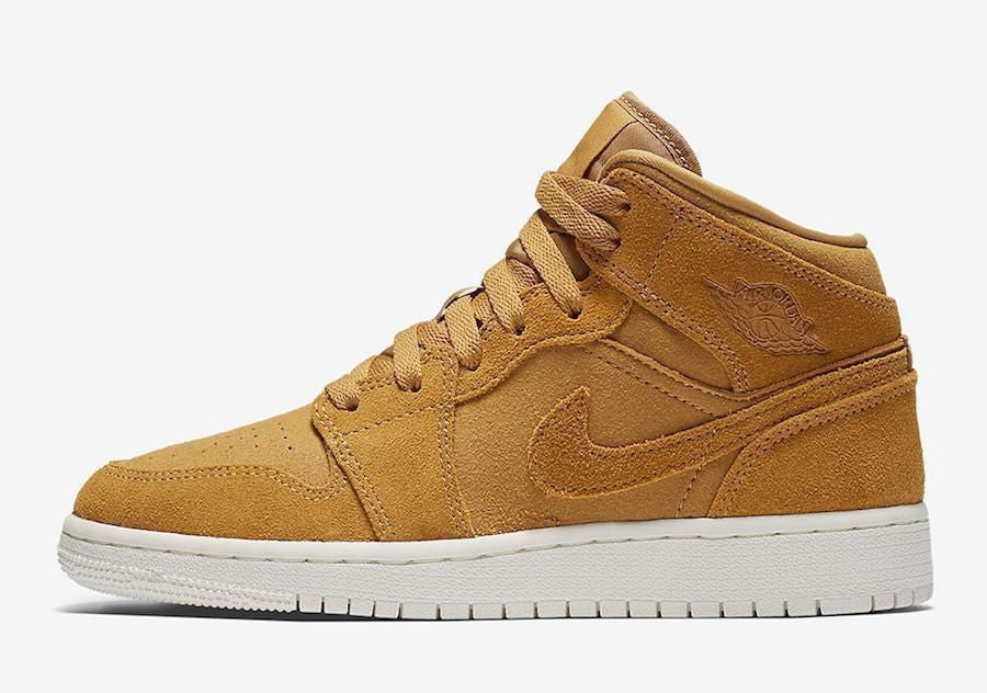Men's Air Jordan 1 Wheat White Shoes