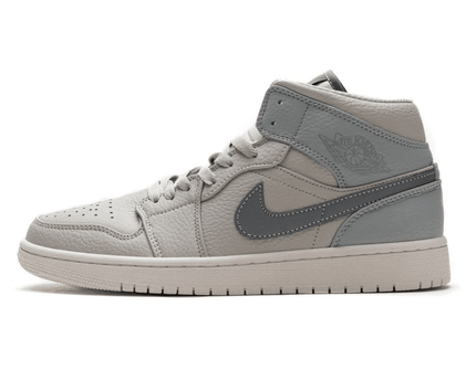 Men's Air Jordan 1 Mid Light Bone Grey Fog Shoes
