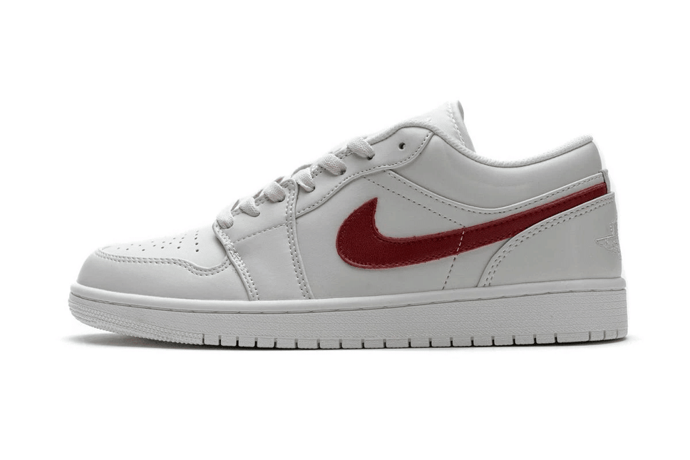 Men's Air Jordan 1 Low Milk White Red Shoes