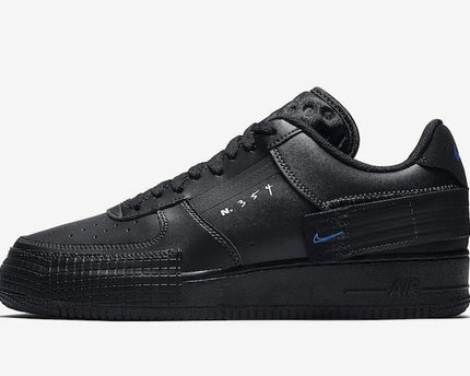 Men's Air Force 1 Type Black Photo Blue Shoes