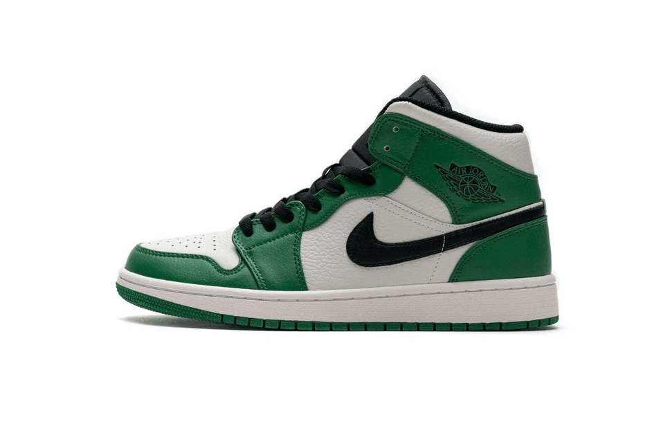 Men's Air Jordan 1 Mid Pine Green Shoes