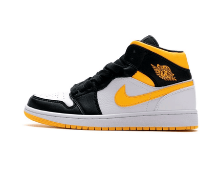 Men's Air Jordan 1 Mid Laser Orange Black Shoes