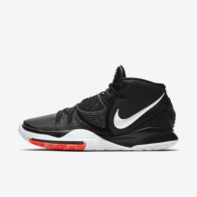 Men's Kyrie 6 Jet Black White Shoes