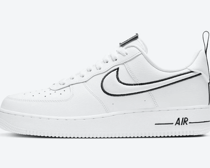 Men's Air Force 1 Low Velcro Patches and Oversized Heel Tabs White Shoes