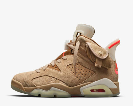 Men's Travis Scott x Air Jordan 6 British Khaki Shoes