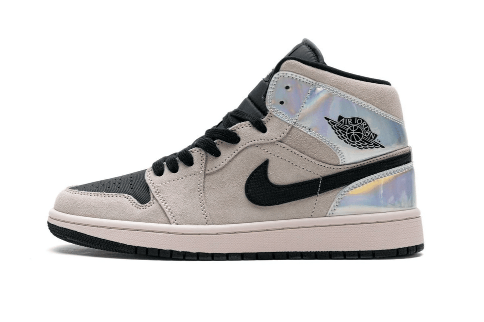 Men's Air Jordan 1 Mid Chrome Wings Shoes
