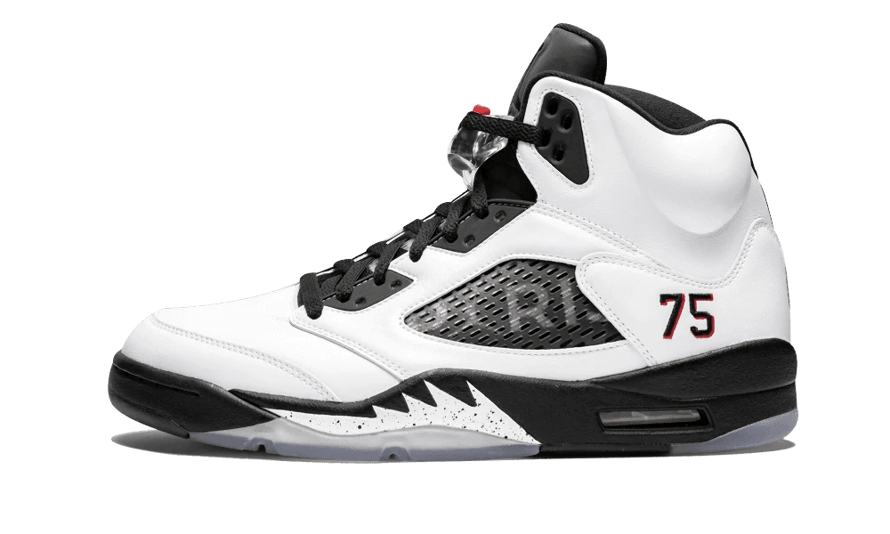 Men's Air Jordan 5 Paris Saint Germain PSG White Shoes