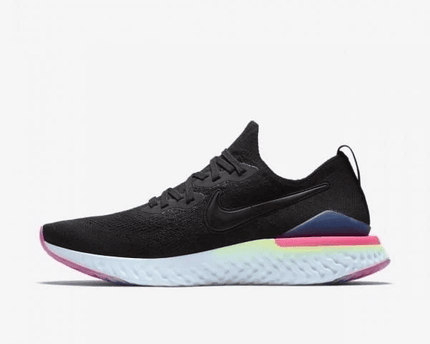 Men's Epic React Flyknit 2 Black Lime Blast Shoes