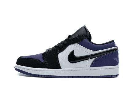 Men's Air Jordan 1 Low Black White Purple Shoes