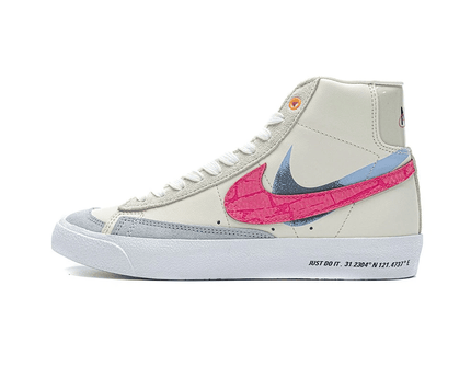 Men's Blazer Mid 77 Beige Pink Blue Shoes