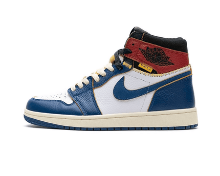 Men's Air Jordan 1 High Union Los Angeles Blue Toe Shoes